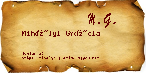 Mihályi Grácia névjegykártya